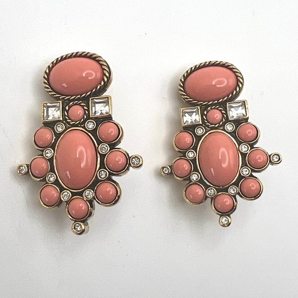 Elizabeth Taylor for Avon Coral Sea CLIP Earrings